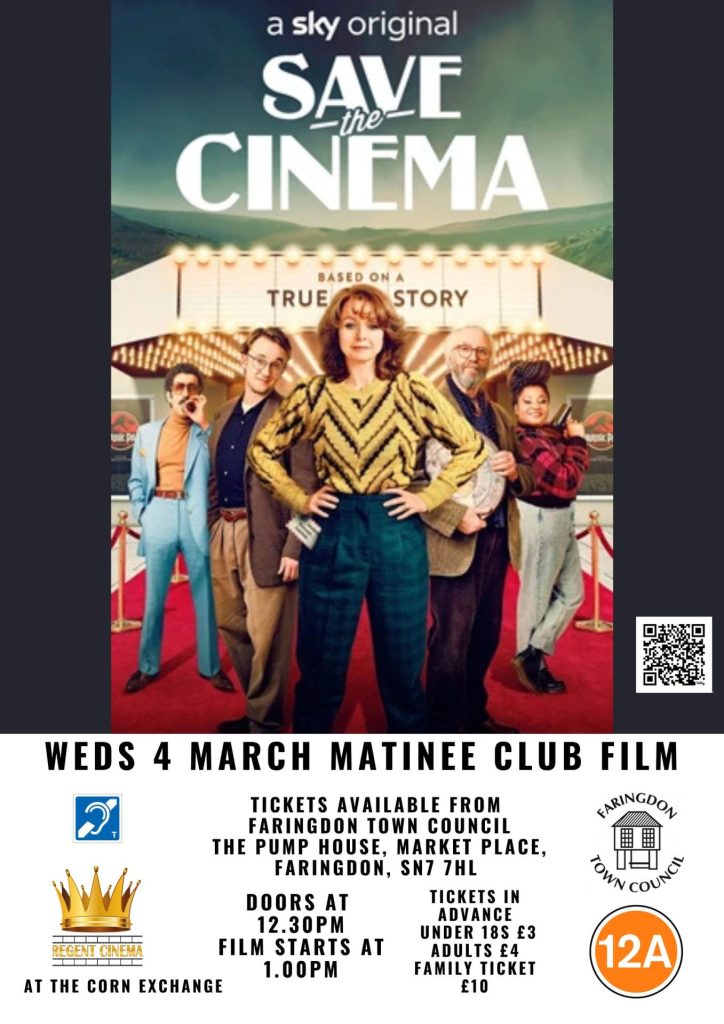 Matinee film: Wednesday 4th March: Save the Cinema (12A). Doors open at 12.30pm. Film starts at 1pm.